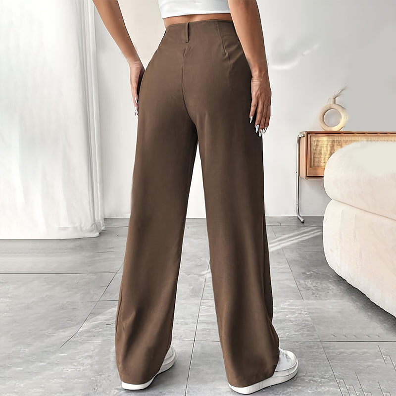Pantaloni da donna a vita alta e a gamba larga