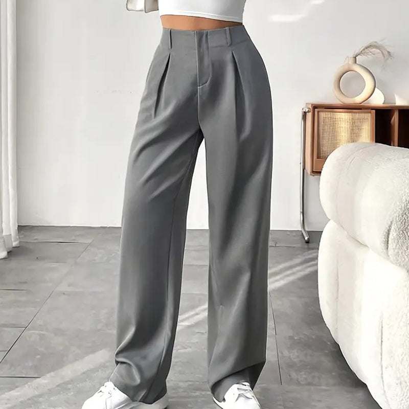 Pantaloni da donna a vita alta e a gamba larga