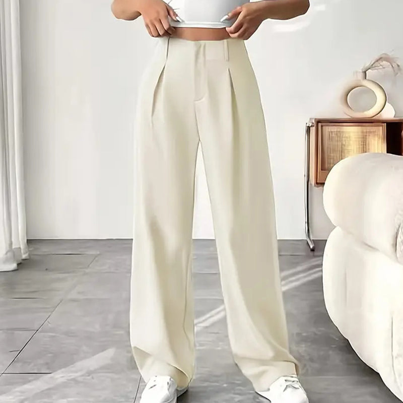 Pantaloni da donna a vita alta e a gamba larga