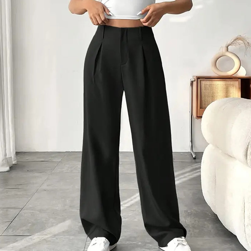 Pantaloni da donna a vita alta e a gamba larga