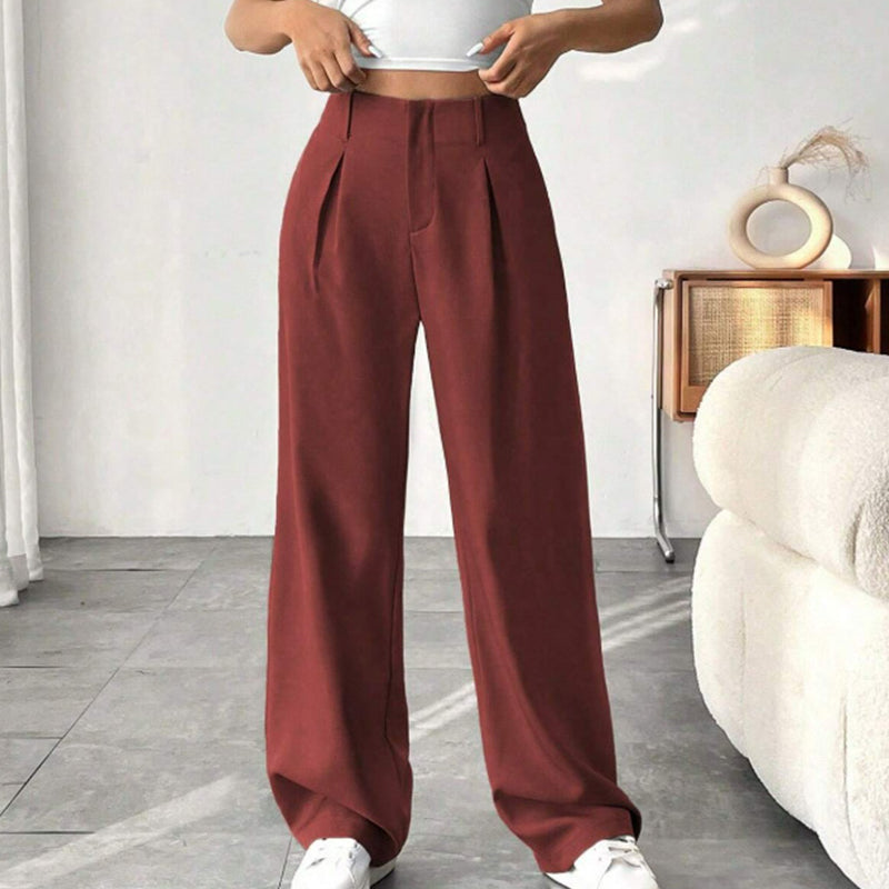 Pantaloni da donna a vita alta e a gamba larga