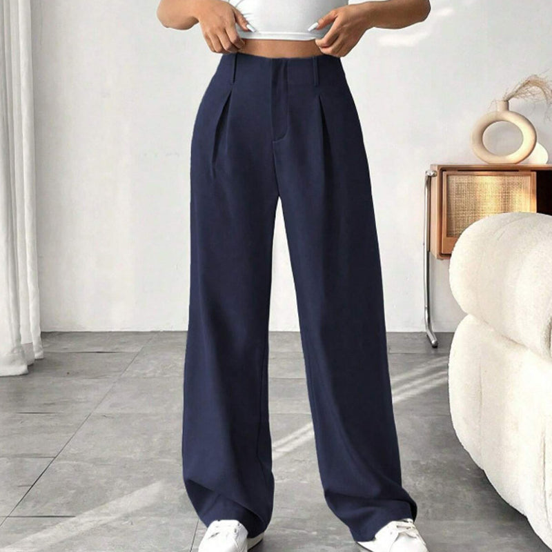 Pantaloni da donna a vita alta e a gamba larga