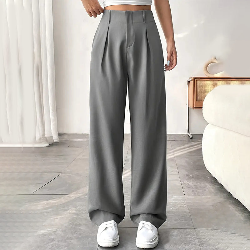 Pantaloni da donna a vita alta e a gamba larga