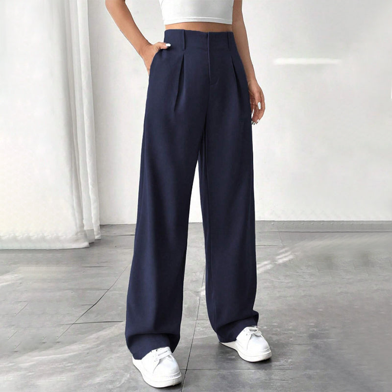 Pantaloni da donna a vita alta e a gamba larga