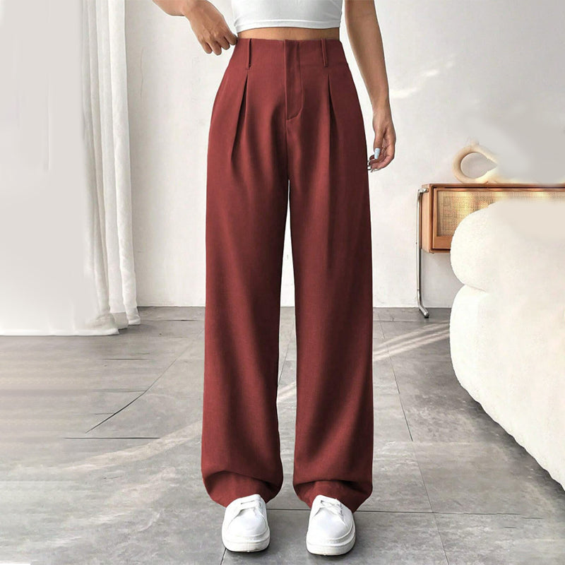 Pantaloni da donna a vita alta e a gamba larga