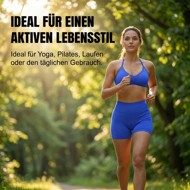🌞Spring Awakening: 50% di sconto!💜Set da yoga senza cuciture da donna – Top con scollo all’americana e pantaloncini a vita alta, modellante ed estremamente elasticizzato, ideale per fitness e yoga