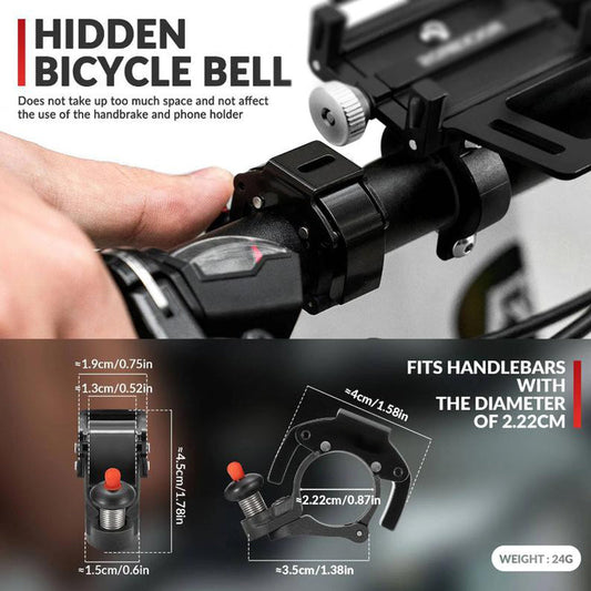 🚲🔔 Campanello da bicicletta in alluminio invisibile – Ideale per le mountain bike, un pratico accessorio per la bicicletta