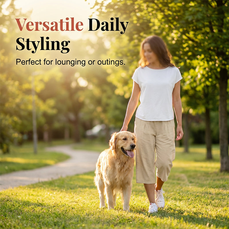 Pantaloni corti da donna con elastico in vita