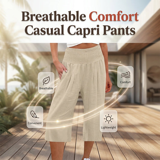 Pantaloni corti da donna con elastico in vita