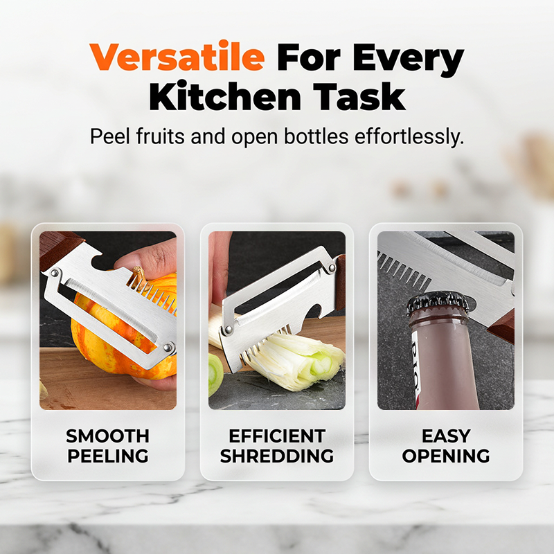 Utensile da cucina 3 in 1 per sminuzzare e pelare i cipollotti