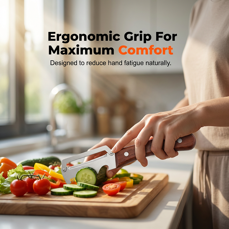 Utensile da cucina 3 in 1 per sminuzzare e pelare i cipollotti