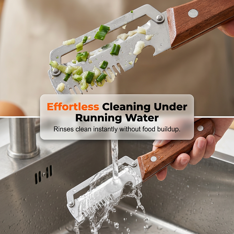 Utensile da cucina 3 in 1 per sminuzzare e pelare i cipollotti