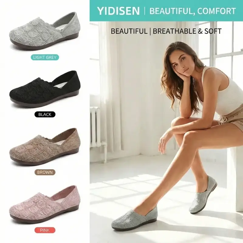 ⏳Sconto del 50% a tempo limitato⏰Ballerine da donna traspiranti in tessuto🥿