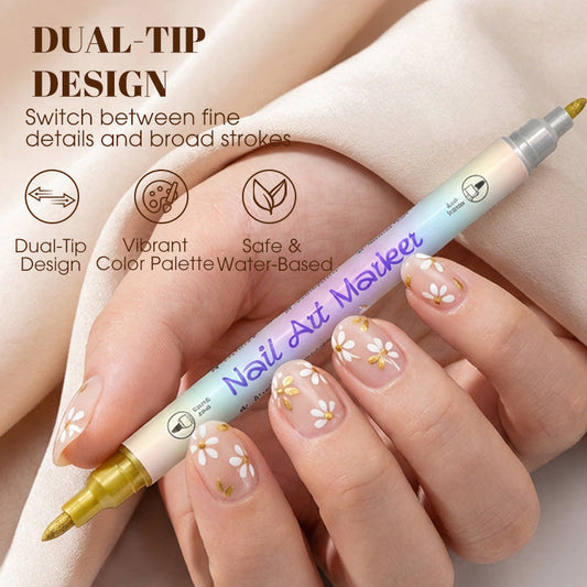 12/24 penne per nail art – Pennarelli 3D fai da te per disegnare, creare puntini e fare la manicure