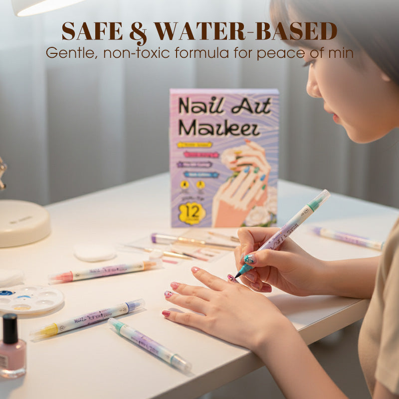 12/24 penne per nail art – Pennarelli 3D fai da te per disegnare, creare puntini e fare la manicure